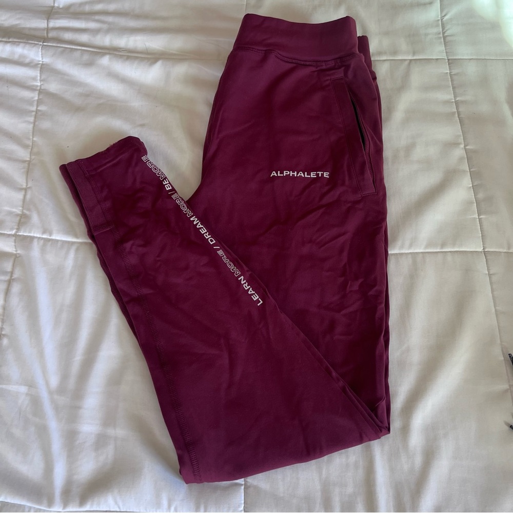 Mens Alphalete Joggers Red small sweatpants